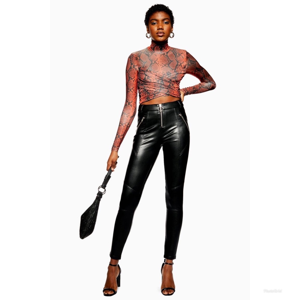 Topshop Moto Faux Leather Pants